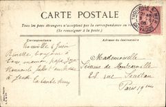 POSTAL Trouville de la VENDIMIA en la playa