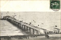 POSTAL Trouville de la VENDIMIA la caminata del embarcadero