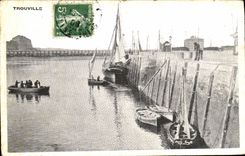 POSTAL Trouville de la VENDIMIA los barcos portuarios