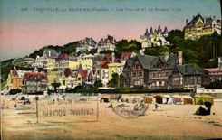 POSTAL Trouville de la VENDIMIA la reina de los chalets de las playas y de la playa