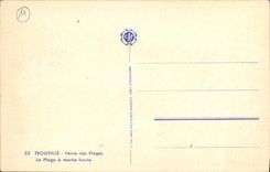 La POSTAL Trouville Reine de la VENDIMIA de las playas la playa tiene alta marea