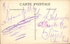 POSTAL Trouville de la VENDIMIA la reina de las playas una esquina de la playa y de los embarcaderos en el Deauville inferior