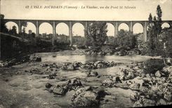 CPA Disle Jourdain Le Viaduc vu du Pont St Silvain