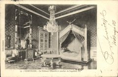La POSTAL Compiegne de la VENDIMIA el cuarto del castillo tiene que dormir de Napoleon III