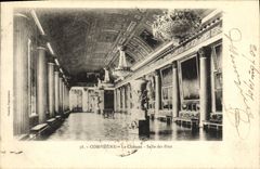 POSTAL Compiegne de la VENDIMIA el pasillo de la aldea del castillo