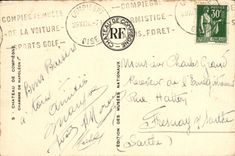 POSTAL Compiegne de la VENDIMIA el cuarto del castillo de Napoleon 1r