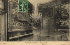 Sala de estar del paladar de Compiegne de la POSTAL de la VENDIMIA de Huntings