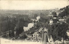 VINTAGE POSTCARD Poitiers Valley of Clain seen from of Blossac