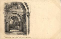 VINTAGE POSTCARD Poitiers the Holy Temple Jean