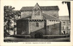 VINTAGE POSTCARD Poitiers Baptistry St Jean 4th