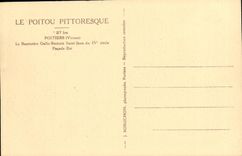 VINTAGE POSTCARD Poitiers the Baptistry Gallo Romain Saint Jean of the 4th Frontage Is