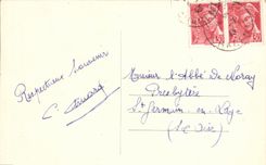 VINTAGE POSTCARD Poitiers the Stained glass of the Crucifixion to the Cathedral Saint Pierre