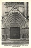 VINTAGE POSTCARD Poitiers Cathedrale St Pierre Carries Central the Last Judgment