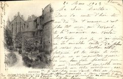 VINTAGE POSTCARD Poitiers Old room of the guards and Maubergeon turn