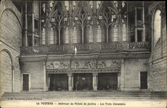 VINTAGE POSTCARD Interior Poitiers of the Law courts Three Chimneys