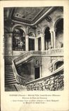 VINTAGE POSTCARD Poitiers Town hall Large Staircase D Honor Paintings of Puvis de Chavanne