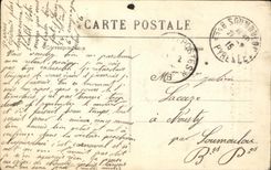 VINTAGE POSTCARD Poitiers Town hall Large Staircase D Honor Paintings of Puvis de Chavanne