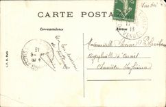 Taladro de la POSTAL de la VENDIMIA de Mervent el puente de Perure