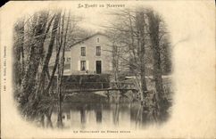 POSTAL de la VENDIMIA el taladro De Mervent el restaurante de la piedra marron