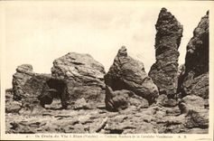 Rocas curiosas de la POSTAL de la VENDIMIA Croix de Vie de la cornisa de Vendean