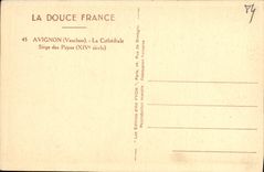 POSTAL Avignon de la VENDIMIA que la catedral se sienta de los papas