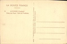 La POSTAL Avignon de la VENDIMIA el paladar de los papas Room de L va abajo para la audiencia