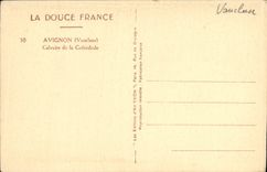 Martirio de Avignon de la POSTAL de la VENDIMIA de la catedral