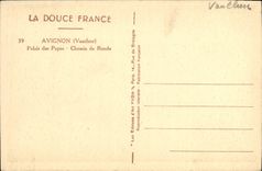 Paladar de Avignon de la POSTAL de la VENDIMIA de la manera cubierta de los papas