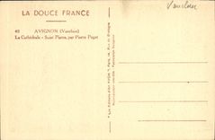 POSTAL Avignon de la VENDIMIA el Saint Pierre de la catedral de Pedro Puget