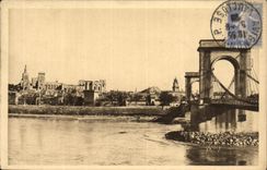 POSTAL Avignon de la VENDIMIA el puente suspendido
