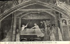 Paladar de Avignon de la POSTAL de la VENDIMIA de los papas Frescos de los muertos de Mateo Giovanetti del St marciales