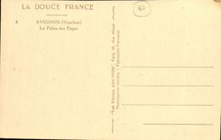 POSTAL Avignon de la VENDIMIA el paladar de los papas