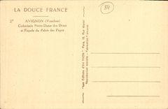 Catedral Notre Dame de Avignon de la POSTAL de la VENDIMIA de Doms y ataque frontal del paladar de los papas