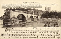 POSTAL Avignon de la VENDIMIA el St Benezet del puente