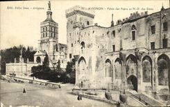 Paladar de Avignon de la POSTAL de la VENDIMIA de los papas y del ND de Doms