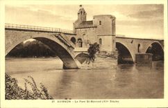 POSTAL Avignon de la VENDIMIA el St Benezet del puente