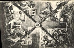 Paladar de Avignon de la POSTAL de la VENDIMIA de los frescos marciales del St de la camara acorazada de los papas