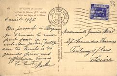 POSTAL Avignon de la VENDIMIA el paladar de los papas