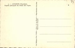 Ataque frontal principal de Avignon de la POSTAL de la VENDIMIA del paladar de los papas