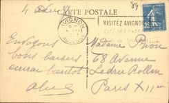 Puente santo Benezet y Palais de Avignon de la POSTAL de la VENDIMIA de los papas