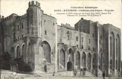 Castillo de Avignon de la POSTAL de la VENDIMIA de los papas Frontage