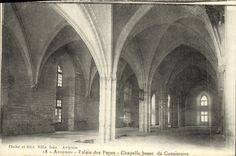 Paladar de Avignon de la POSTAL de la VENDIMIA de los papas camara acorazada baja del consistorio