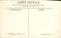 POSTAL Avignon de la VENDIMIA el paladar de los papas