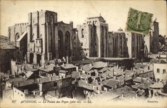 POSTAL Avignon de la VENDIMIA el paladar de los papas