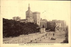Paladar de Avignon de la POSTAL de la VENDIMIA de los papas y del ND de la catedral de Doms