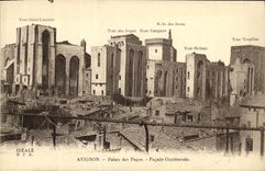 Paladar de Avignon de la POSTAL de la VENDIMIA de los papas Western Frontage