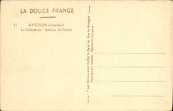 POSTAL Avignon de la VENDIMIA el interior de la catedral del portico