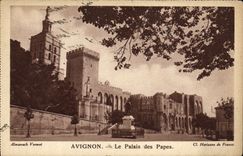 Paladares de Avignon de la POSTAL de la VENDIMIA de los papas