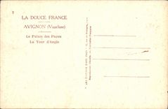 Paladares de Avignon de la POSTAL de la VENDIMIA de los papas que la torre D pesca con cana