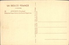 POSTAL Avignon de la VENDIMIA el paladar de los papas Gallery de los altos dignatarios